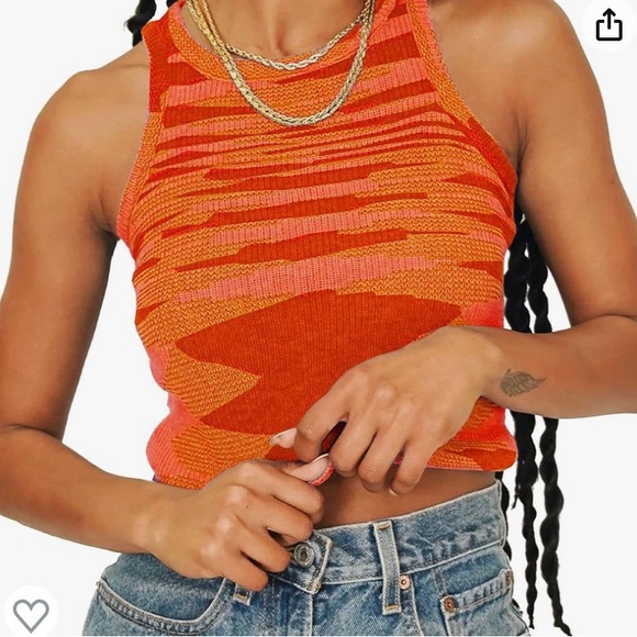 EUC Papermoon  crop sleeveless vest Sz M. 1st picture is only a cover shot - Picture 1 of 8